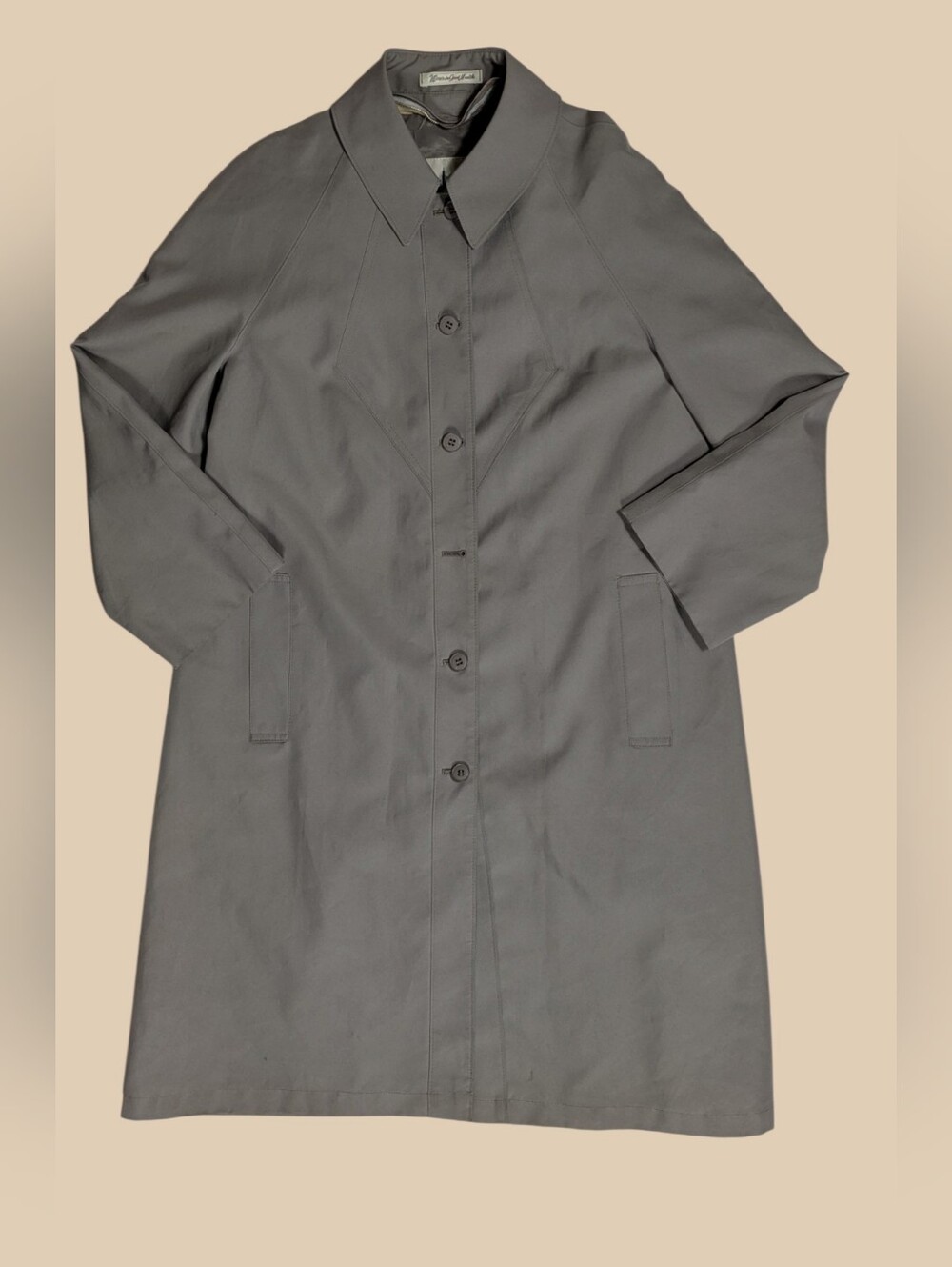 70s Misty Harbor Classic Grey Women's Button-Front Coat